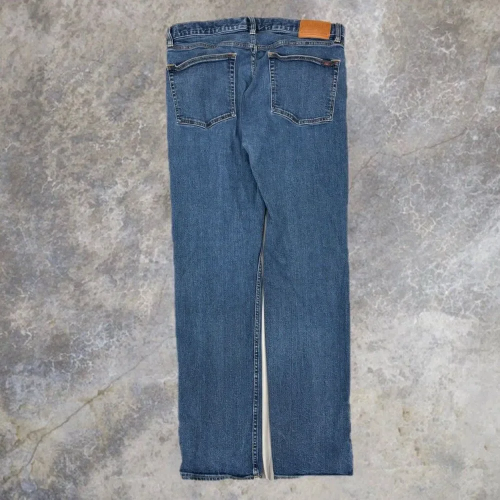 Faherty Jeans Straight Fit Mens 33x32 Feel Good Special Weave Casual Denim